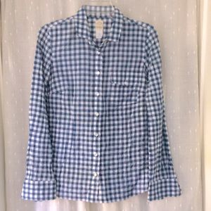 J. Crew - The Perfect Shirt Seersucker Gingham - Navy & White